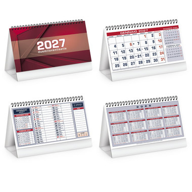 Calendario da tavolo table note 2027 rosso dettaglio 1
