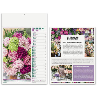 Calendario illustrato fiori 2027 dettaglio 3