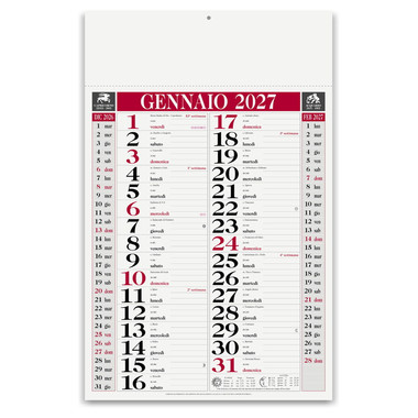 Calendario olandese classic 2027 rosso