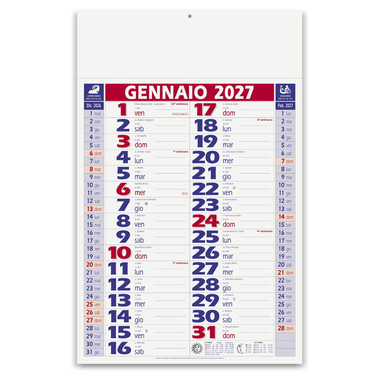Calendario olandese classico 2027 rosso
