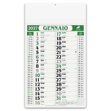 Calendario olandese gigante 2027 verde