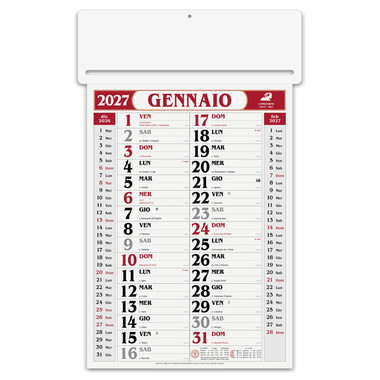 Calendario olandese passafoglio 2027 rosso