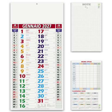 Calendario olandese shaded multicolor 2027 dettaglio 1