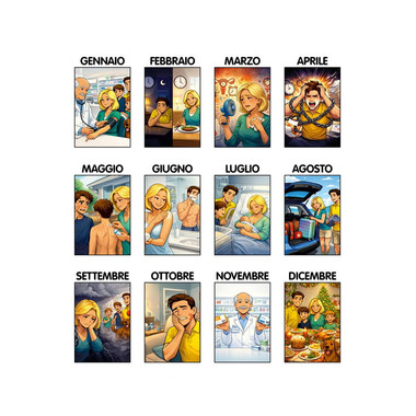 Calendario silhouette farmacista 2027 dettaglio 1