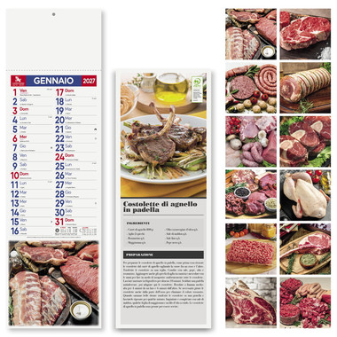 Calendario silhouette macelleria e carni 2027 dettaglio 1