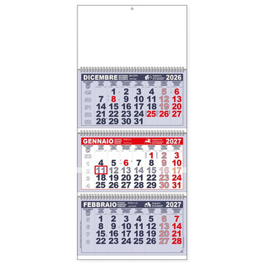 Calendario trittico 2027 3 spirali dettaglio 1