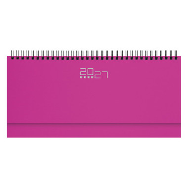 Planning base settimanale da scrivania 2027 fucsia