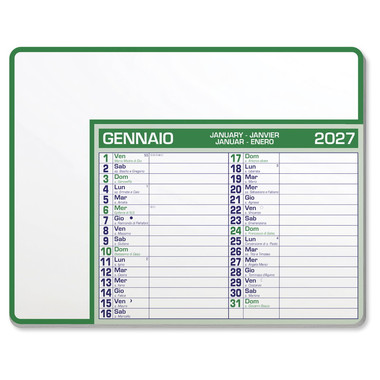 Tappetino mouse con calendario 2027 verde