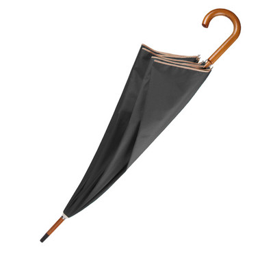 ombrello con asta in legno