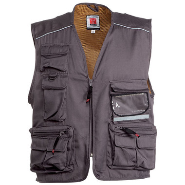 Gilet multitasche con piping reflex Pocket Payper