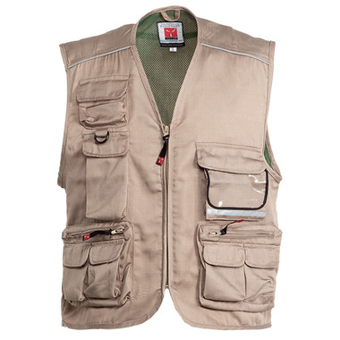 Gilet multitasche con piping reflex Pocket Payper