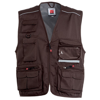 Gilet multitasche con piping reflex Pocket Payper