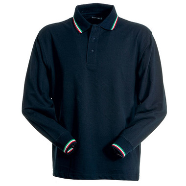 Polo unisex piquet a manica lunga con tricolore Payper