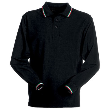 Polo unisex piquet a manica lunga con tricolore Payper