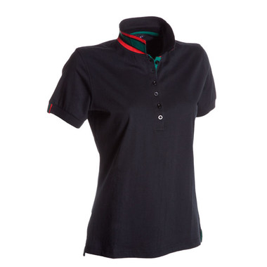 Polo in jersey da donna, retro collo a fasce Memphis Lady Payper