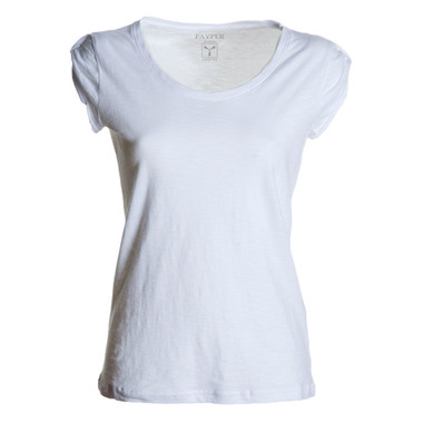 t-shirt donna manica corta slubby jersey bianco Discovery Lady Payper