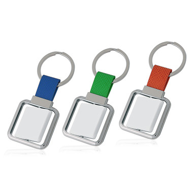portachiavi personalizzato square white