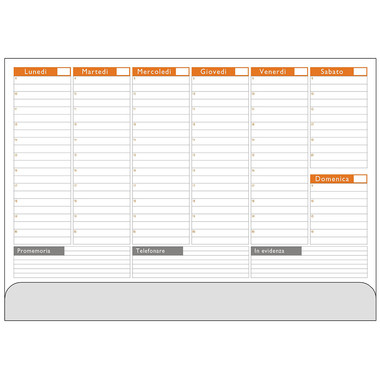 Planning Base settimanale da scrivania non datata