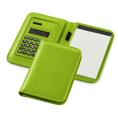 Taccuino con fogli A6 e calcolatrice