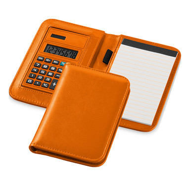 Taccuino con fogli A6 e calcolatrice