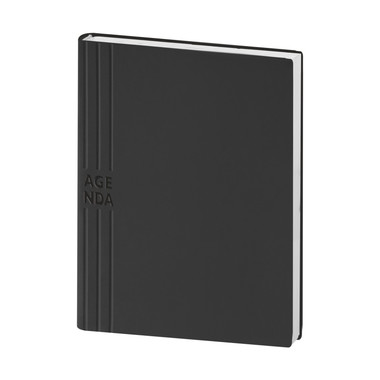 Agenda flessibile 2025 giornaliera 15X21 nero