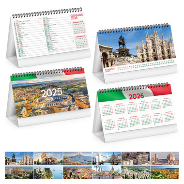 Calendario da tavolo Città d'Italia 2025 dettaglio