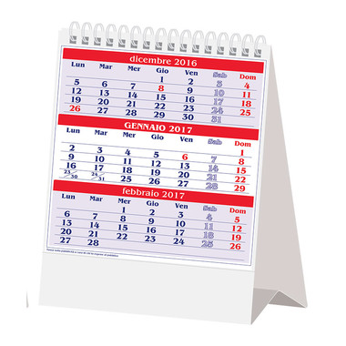 Calendario da tavolo olandese 2017