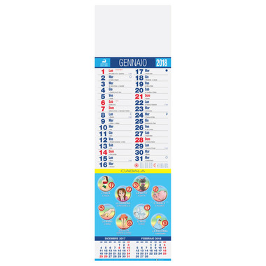 Calendario silhouette Cabala e Gioco del Lotto 2018