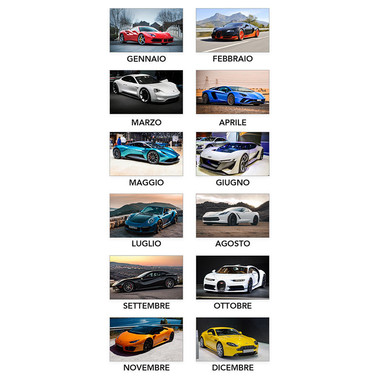 Calendario silhouette Auto Sportive 2020