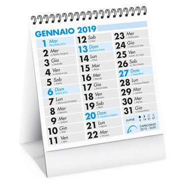 Calendarietto da tavolo 2019