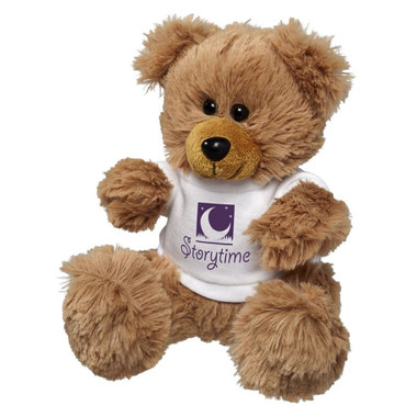 Orso di peluche seduto con t-shirt - colore Bianco