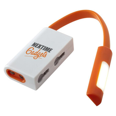 Torcia fissa e lampeggiante con calamita - colore Arancio/Bianco