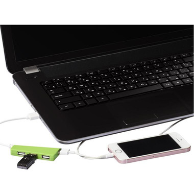 Hub USB 4 porte - colore Lime