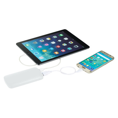Powerbank con doppia uscita - colore Bianco