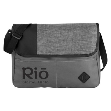 Borsa porta documenti con tracolla - colore Grigio/Nero