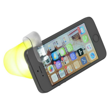 Supporto per cellulare e paraluce - colore Giallo