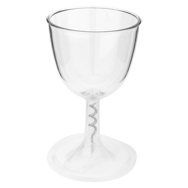 Bicchiere per vino con apribottiglie - colore Trasparente