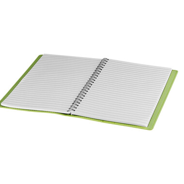 Notebook A5 con copertina in PVC e spirale - colore Lime