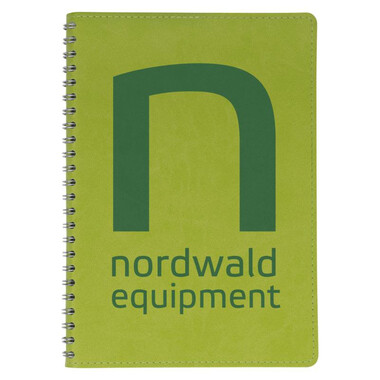 Notebook A5 con copertina in PVC e spirale - colore Lime