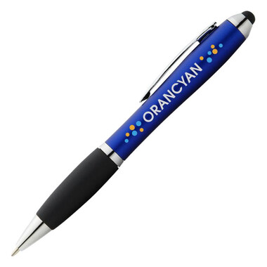 Penna a sfera e stylus Nash - colore Blu Royal/Nero