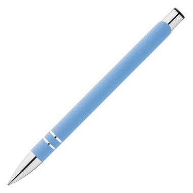 Penna con finitura gommata - colore Process Blu