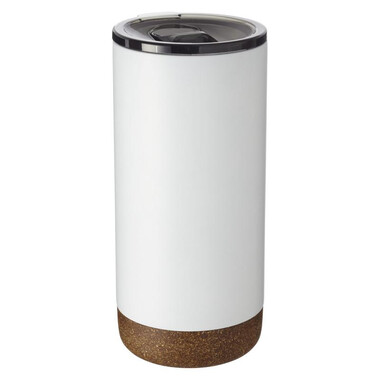 Bicchiere in rame 500ml con sottovuoto - colore Bianco