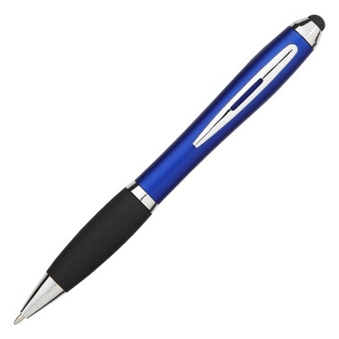 Penna a sfera e stylus Nash - colore Blu Royal/Nero