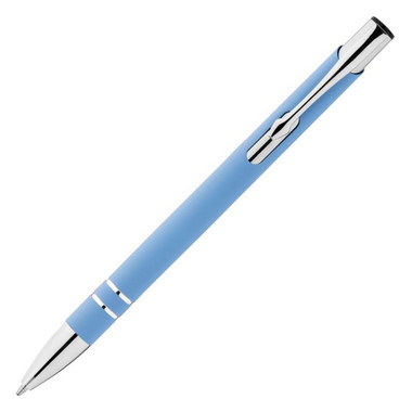 Penna con finitura gommata - colore Process Blu