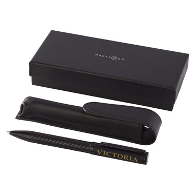 Set penna con pouch Etched - colore Nero