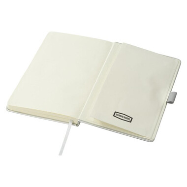 Notebook Metal A5 con chiusura elastica - colore Argento