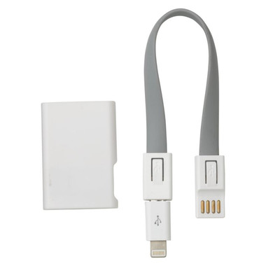 Set cavi per cellulare a portachiavi - colore Bianco