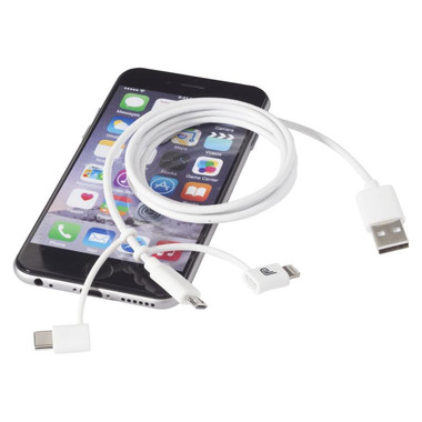 Set di cavi tipo C 3 in 1 con certificazione MFI - colore Bianco