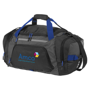 Borsone sportivo con portascarpe personalizzabile - colore Nero/Grigio