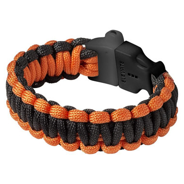 Bracciale paracord di emergenza - colore Nero/Arancio